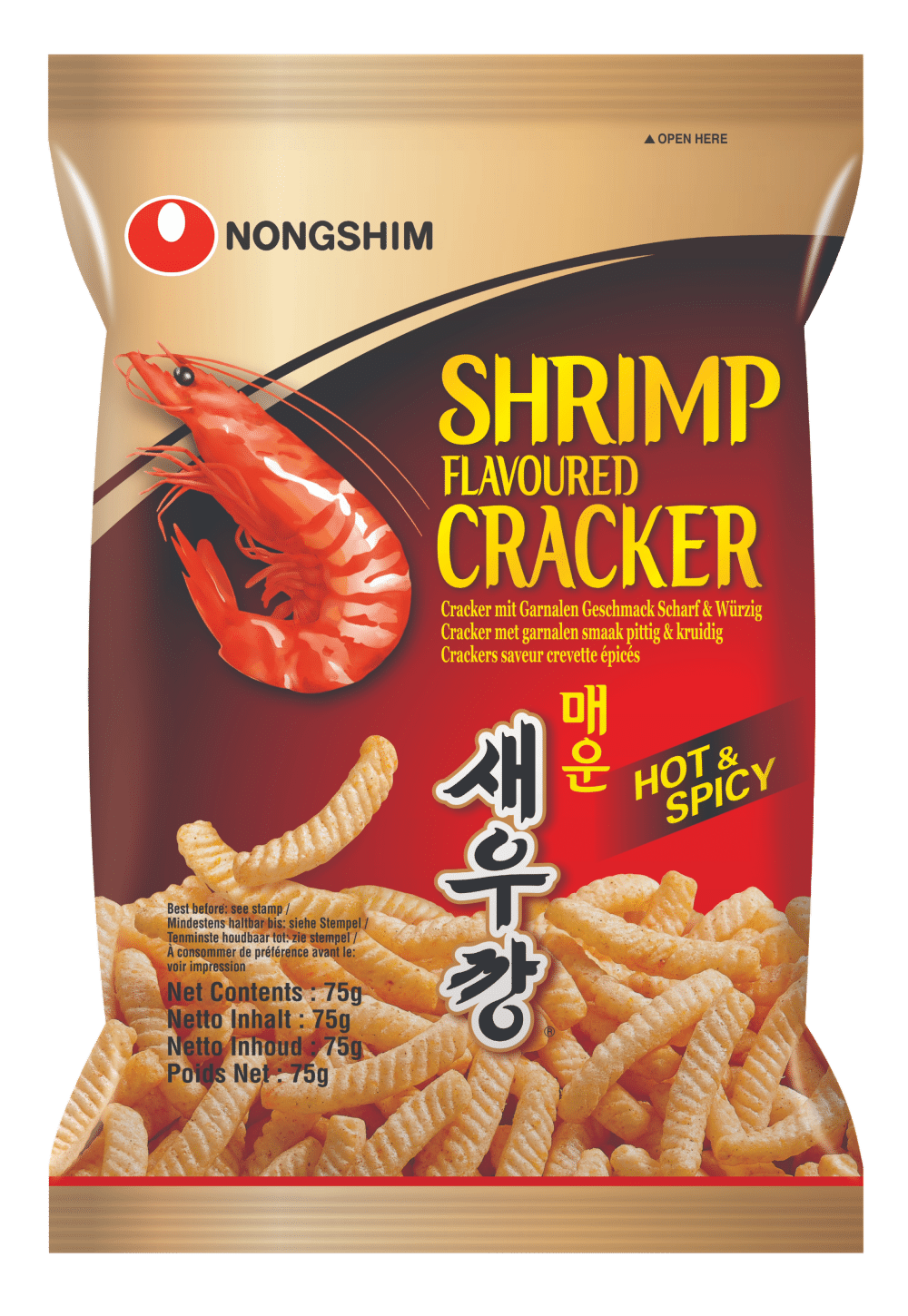 Shrimp Flavoured Crackers Hot And Spicy Nongshim